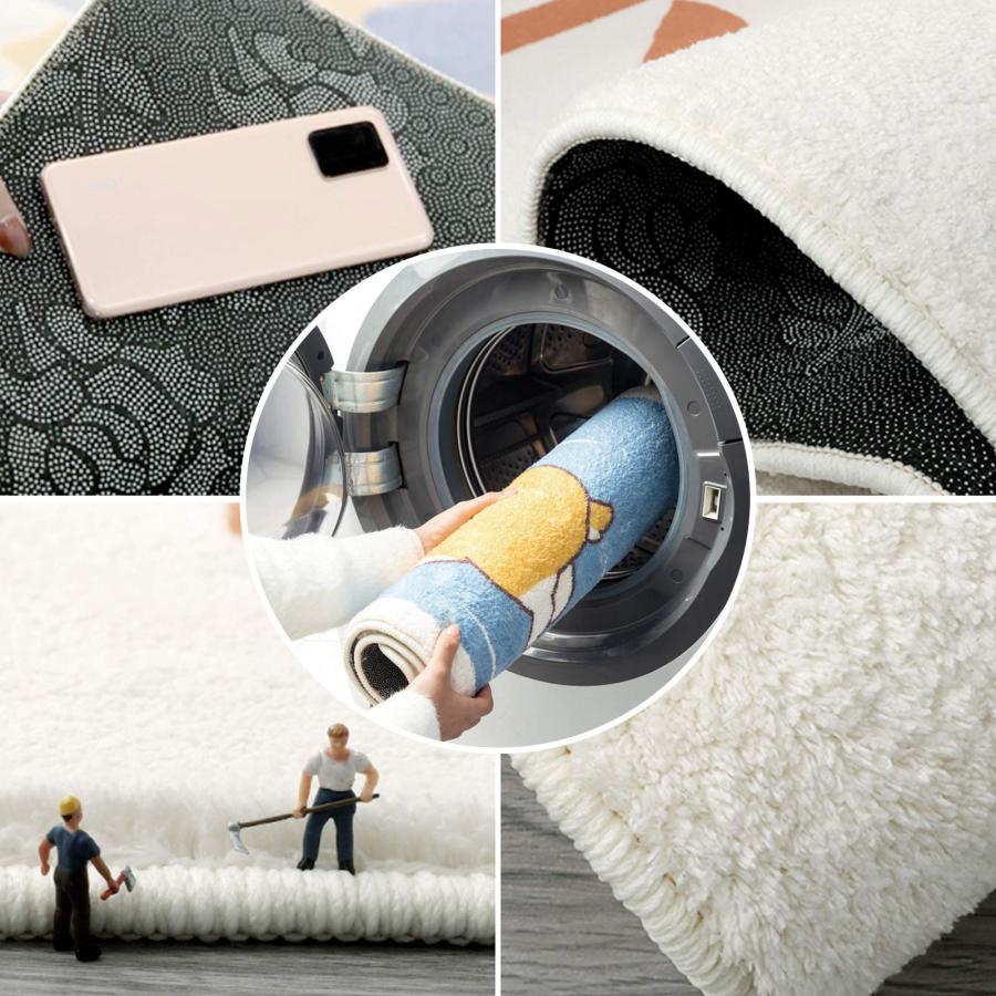 【並行輸入品】Apular Blue Willow Chinoiserie Half Round Door Mat Bath Mat Halfの画像