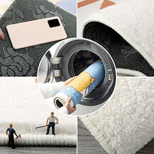 【並行輸入品】Apular Blue Willow Chinoiserie Half Round Door Mat Bath Mat Halfの画像