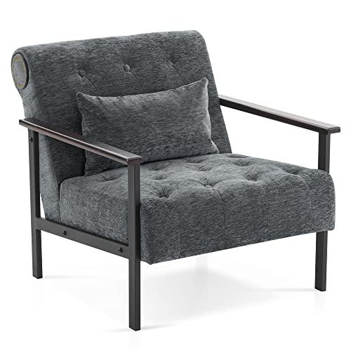 【並行輸入品】MCombo Modern Accent Chairs， Chenille Upholstered Armchair， Ergo_1