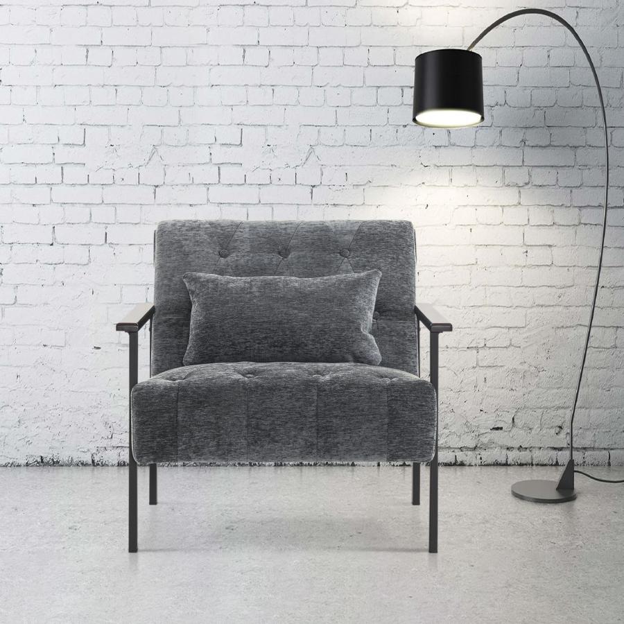 【並行輸入品】MCombo Modern Accent Chairs， Chenille Upholstered Armchair， Ergo_3