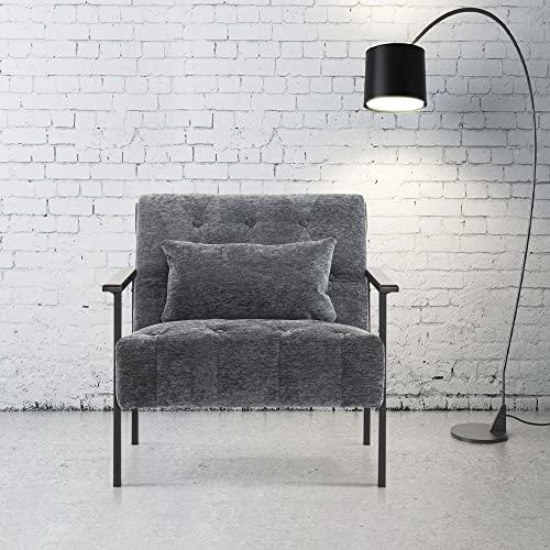 【並行輸入品】MCombo Modern Accent Chairs， Chenille Upholstered Armchair， Ergo_4