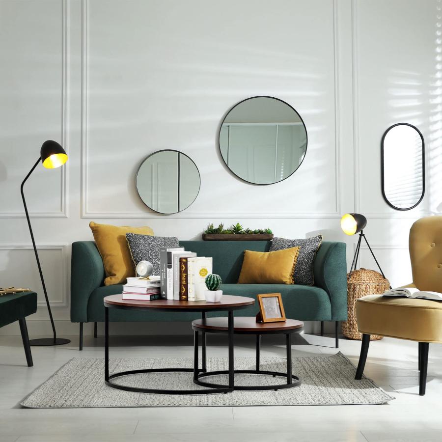 【並行輸入品】Geetery Coffee Tables for Living Room Set of 2 Large Small Round_9