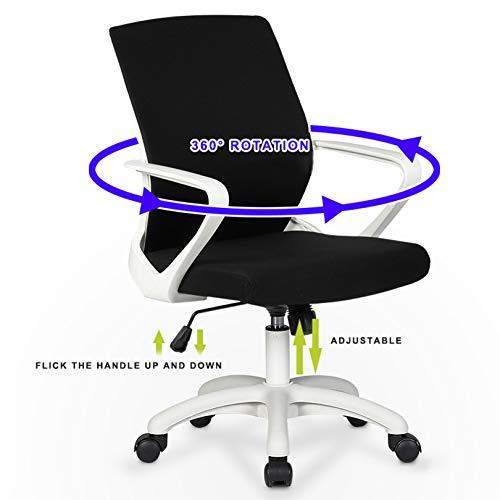 【並行輸入品】Office Swivel Freely Chair Ergonomic Mid Back Computer Seat Soft_7