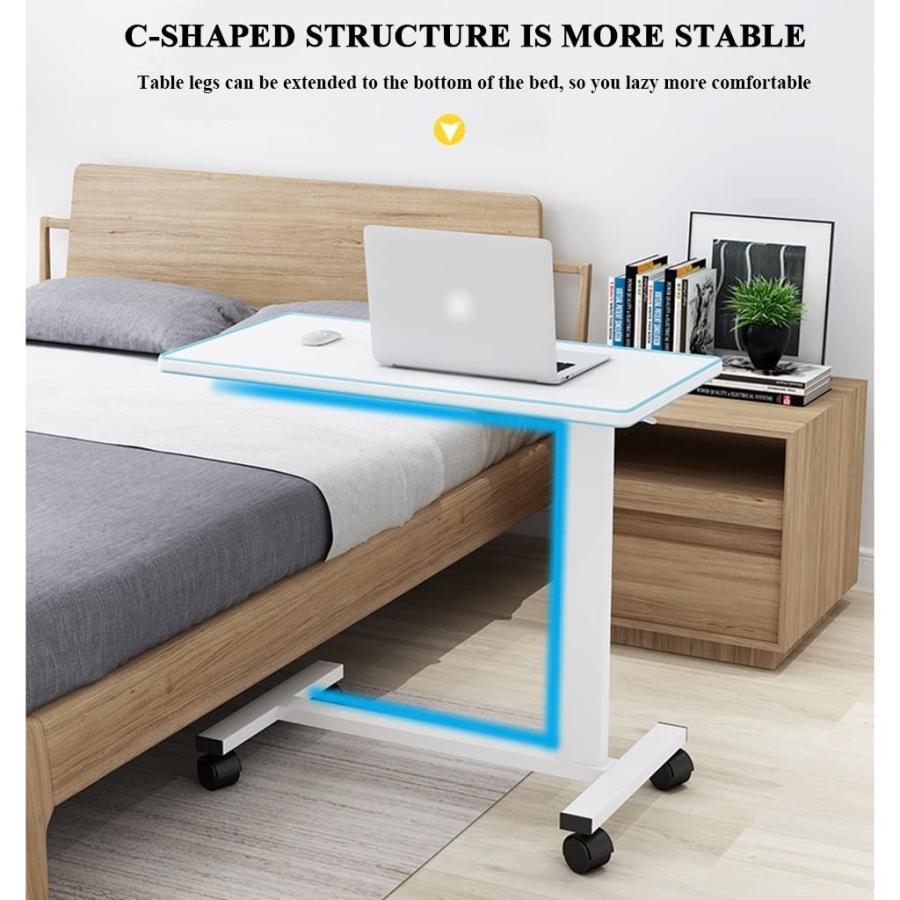 【並行輸入品】NIZAME Standing Rolling Laptop Desk with Casters, Compact Foldin_3