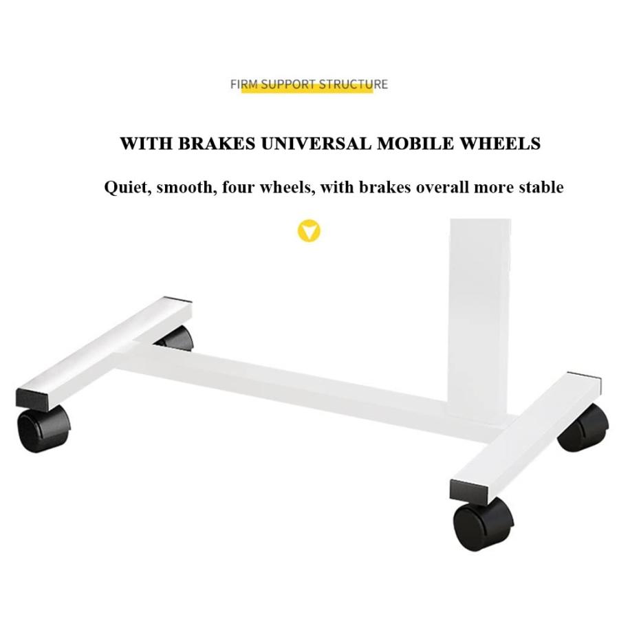 【並行輸入品】NIZAME Standing Rolling Laptop Desk with Casters, Compact Foldin_6