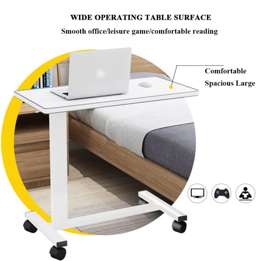 【並行輸入品】NIZAME Standing Rolling Laptop Desk with Casters, Compact Foldin_9