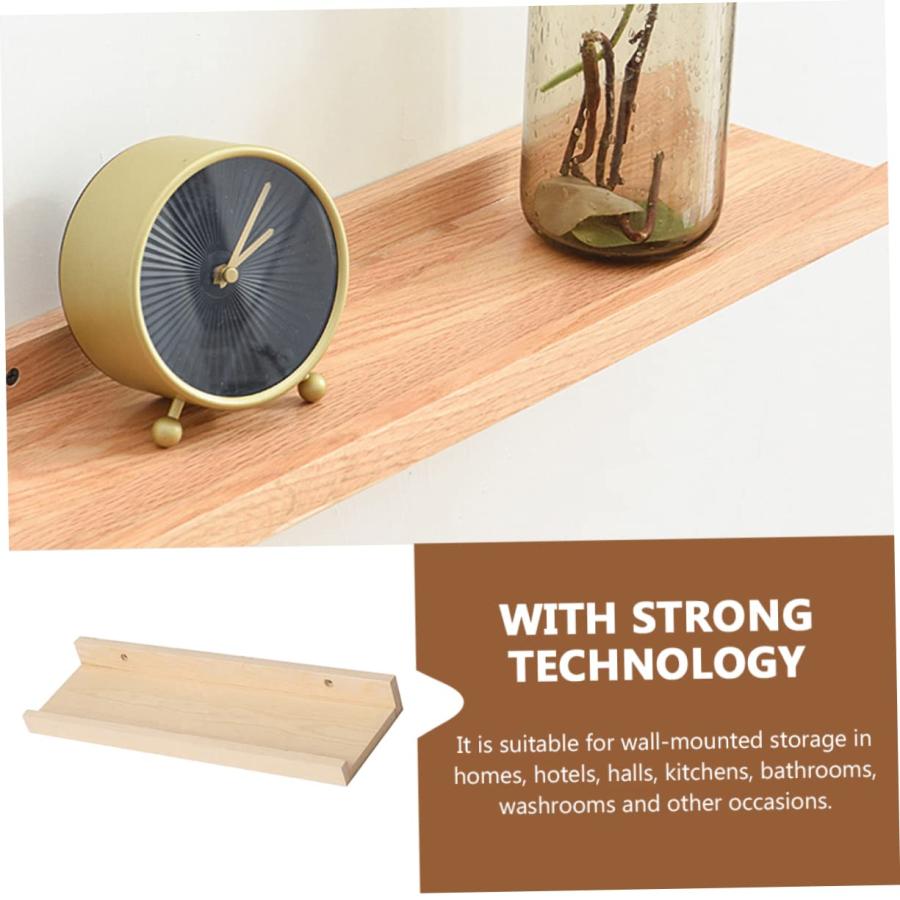 【並行輸入品】Garneck Wooden Shelf Metal Shelving Hanging Wall Shelf Corner Waの画像
