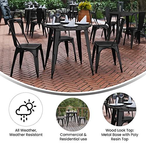 【並行輸入品】Flash Furniture Declan Commercial Outdoor Dining Table, All Weat_4