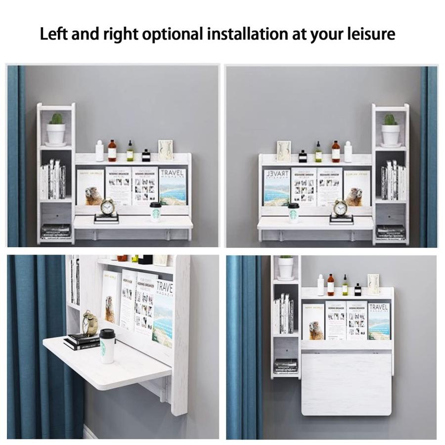 【並行輸入品】Folding wall mounted desk Workbench drop leaf table Wall mounted_9