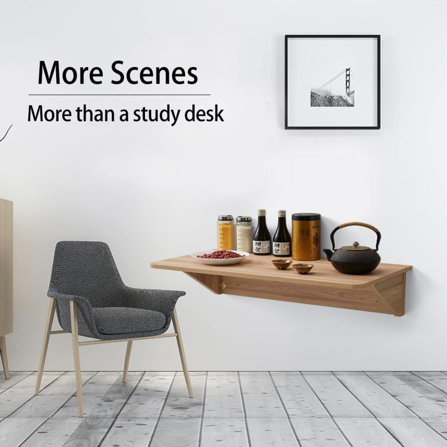 【並行輸入品】Foldable Floating Laptop Desk Wall Mounted Invisible Wall Mounte_6