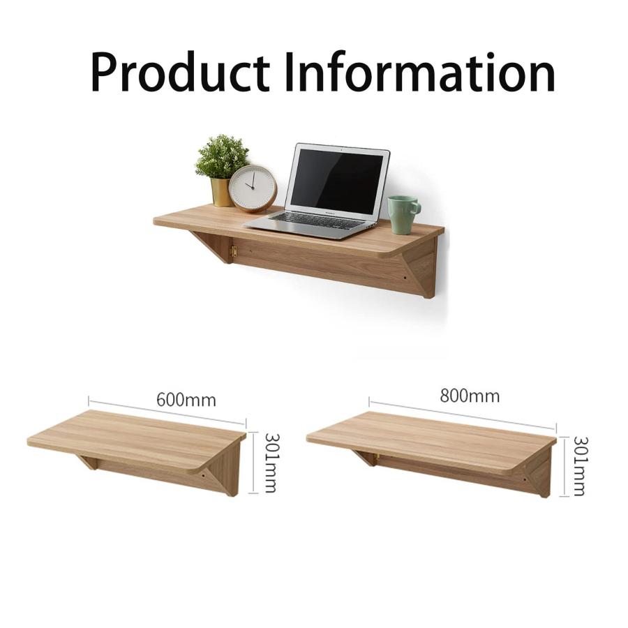 【並行輸入品】Foldable Floating Laptop Desk Wall Mounted Invisible Wall Mounte_9