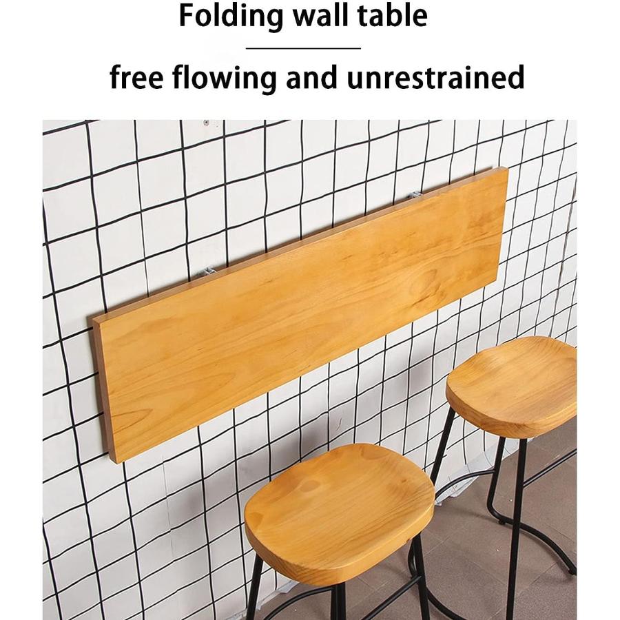 Foldable kitchen table Wall-mounted folding work table  solid woo　並行輸入｜import-tabaido｜04