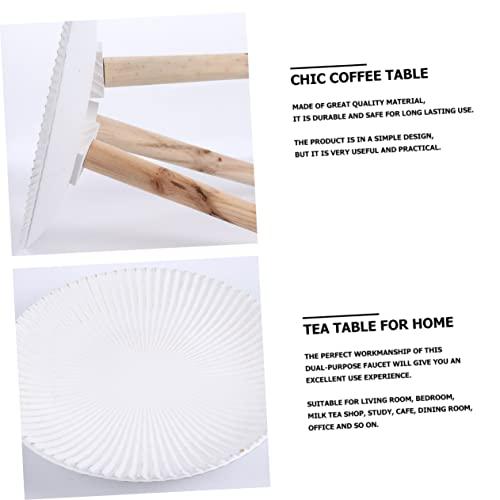 【並行輸入品】Veemoon Nordic Small Round Table Cupcake Table Farmhouse Coffee