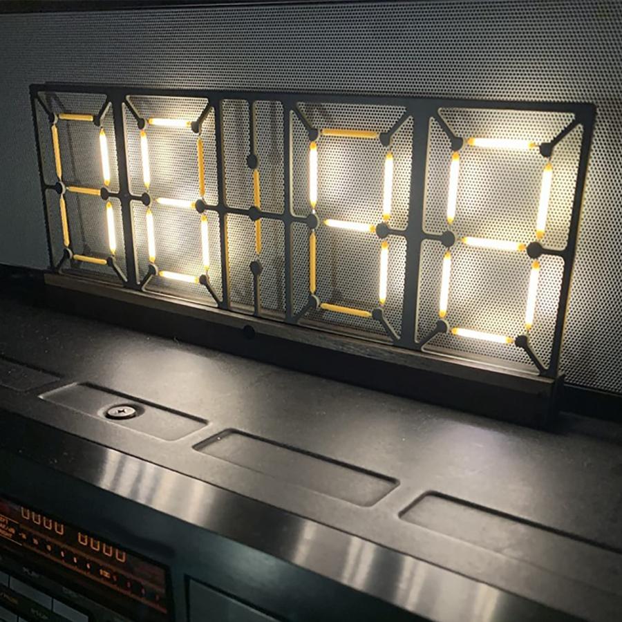 【並行輸入品】FORVE RGB イミテートグローチューブクロック クリエイティブなデジタル時計 LEDナイトライト フルカラー 明るさ調節可能_3
