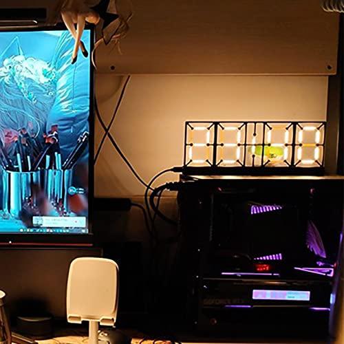 【並行輸入品】FORVE RGB イミテートグローチューブクロック クリエイティブなデジタル時計 LEDナイトライト フルカラー 明るさ調節可能_7