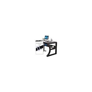 【並行輸入品】Tempered Glass Computer Desk with Shelf Modern PC Laptop Table B_5