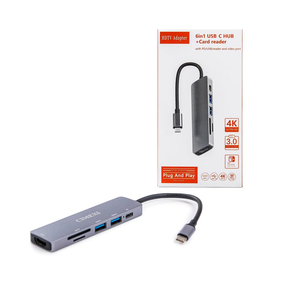 CIMEXI USB Cハブ 6イン1 Type Cアダプター マルチポート (4K@30Hz)   ドッキングステーション US 並行輸入品｜import-tabaido｜04