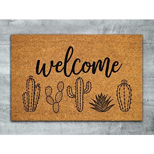 【並行輸入品】Mat for Kitchen Welcome Cactus Mat Welcome Cactus Doormats Cactuの画像