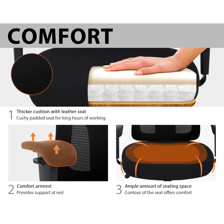 【並行輸入品】400 Lbs Big and Tall Office Chair， Ergonomic Office Chair with W_9