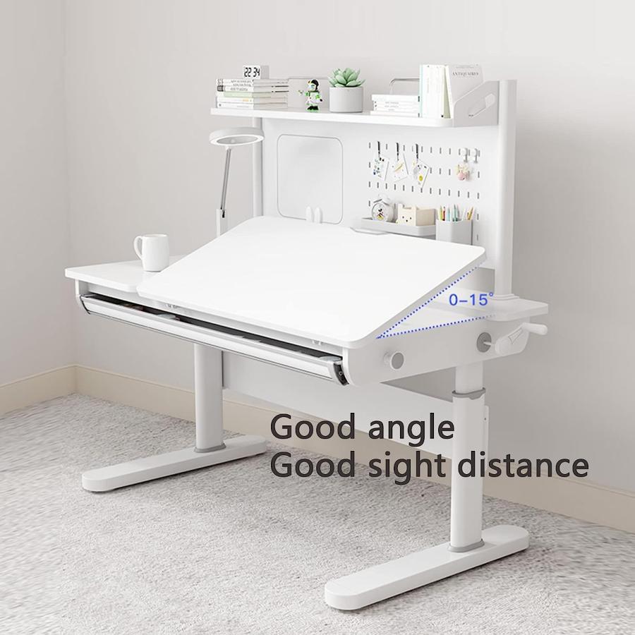 【並行輸入品】FCD Kids Desk and Chair Set  Wooden Adjustable Height Ergonomic S_2