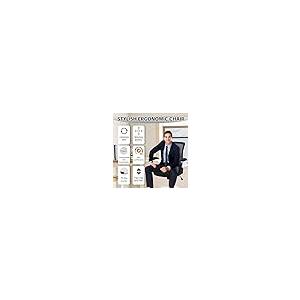 【並行輸入品】BOJUZIJA Ergonomic Office Computer Desk Mesh Chair with Soft Cus_5