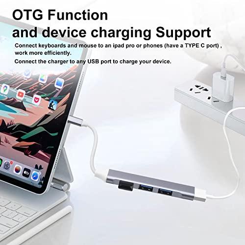 【並行輸入品】USB Hub 3.0,4 Port USB to USB C Adapter,Ultra Slim USB C Adapterの画像