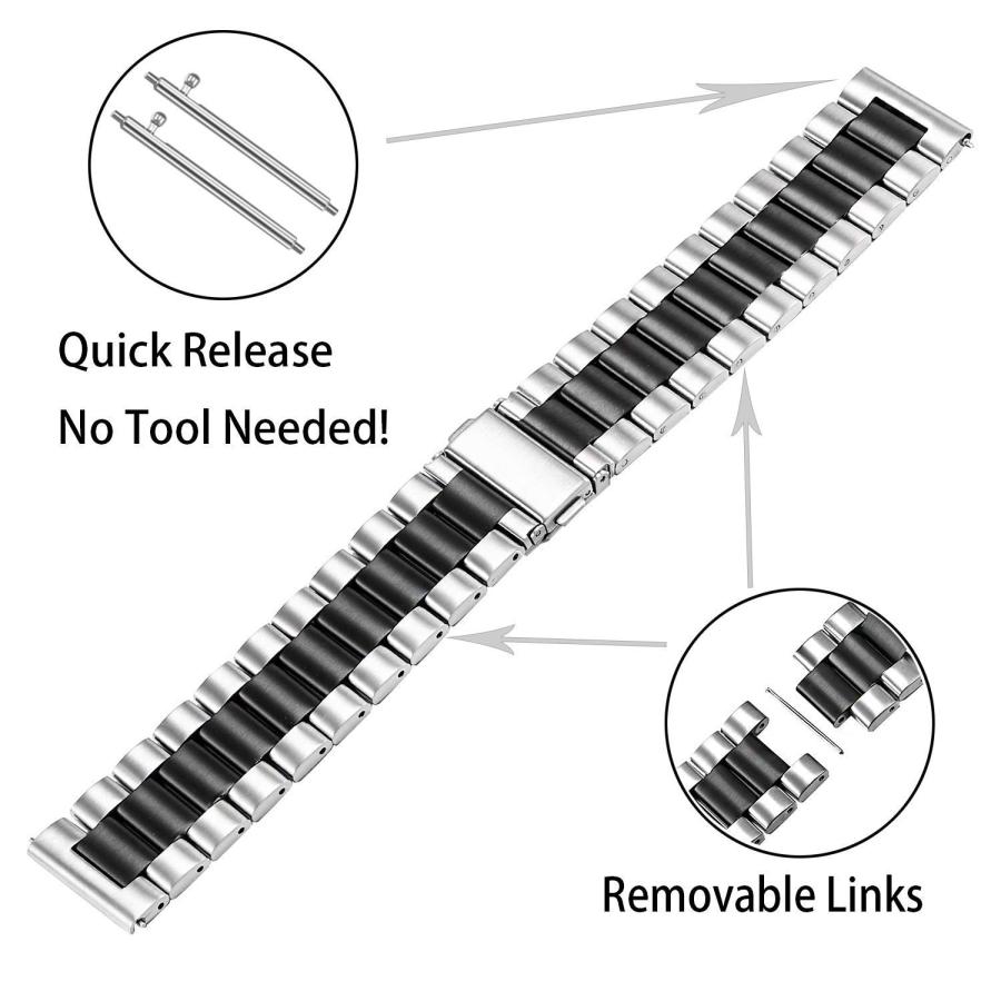 Lamshaw Mindroseスマートウォッチバンド対応 ステンレススチールメタル交換用ストラップブレスレット Mindrose 並行輸入品｜import-tabaido｜10