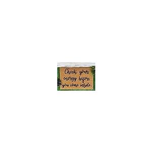 【並行輸入品】Front Door Mat Inside Check Your Energy Doormat Energy Doormat Wの画像