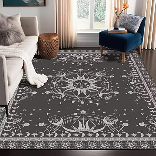 【並行輸入品】Sun and Moon Rug Boho Celestial Area Rugs for Bedroom Dorm Livin_1