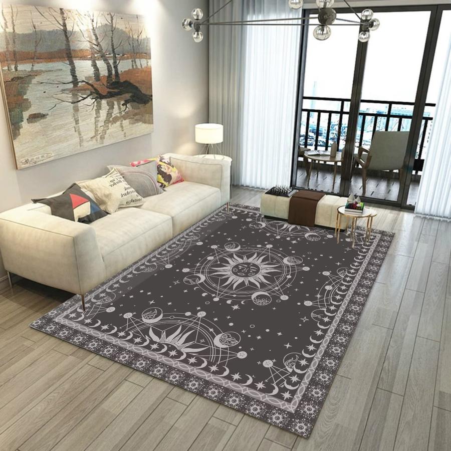 【並行輸入品】Sun and Moon Rug Boho Celestial Area Rugs for Bedroom Dorm Livin_9