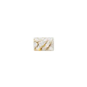 【並行輸入品】Gold White Gradient Marble Indoor Doormat, Irregular Line Art Abの画像