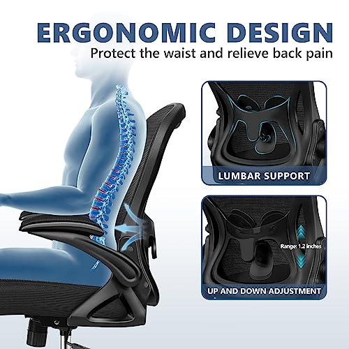 【並行輸入品】Winrise Office Chair Desk Chair， Ergonomic Mesh Computer Chair Ho_4