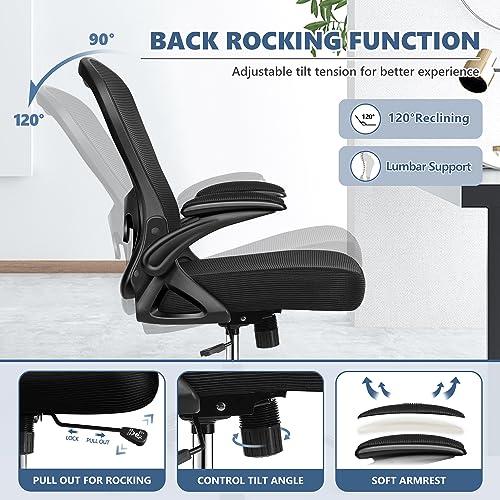 【並行輸入品】Winrise Office Chair Desk Chair， Ergonomic Mesh Computer Chair Ho_7