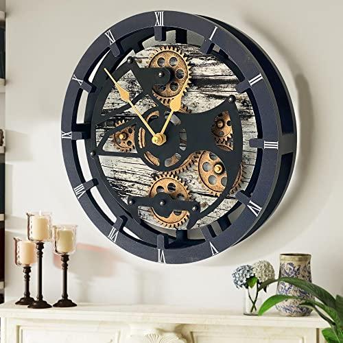 並行輸入品】The Gears Clock 16インチ 壁掛け時計 本物の動くギア付き