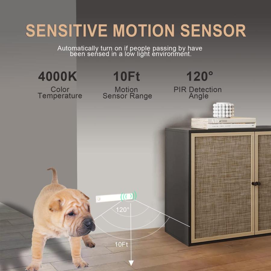 【並行輸入品】MMXIANG Led Under Cabinet Lights, 7.8 inches Motion Sensor Cabinの画像