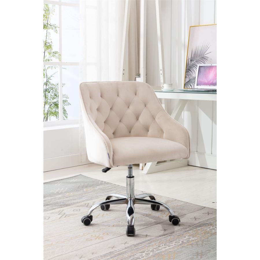 【並行輸入品】Bishilin Desk Chair for Women， Desk Chairs Beige Adjustable Task_6