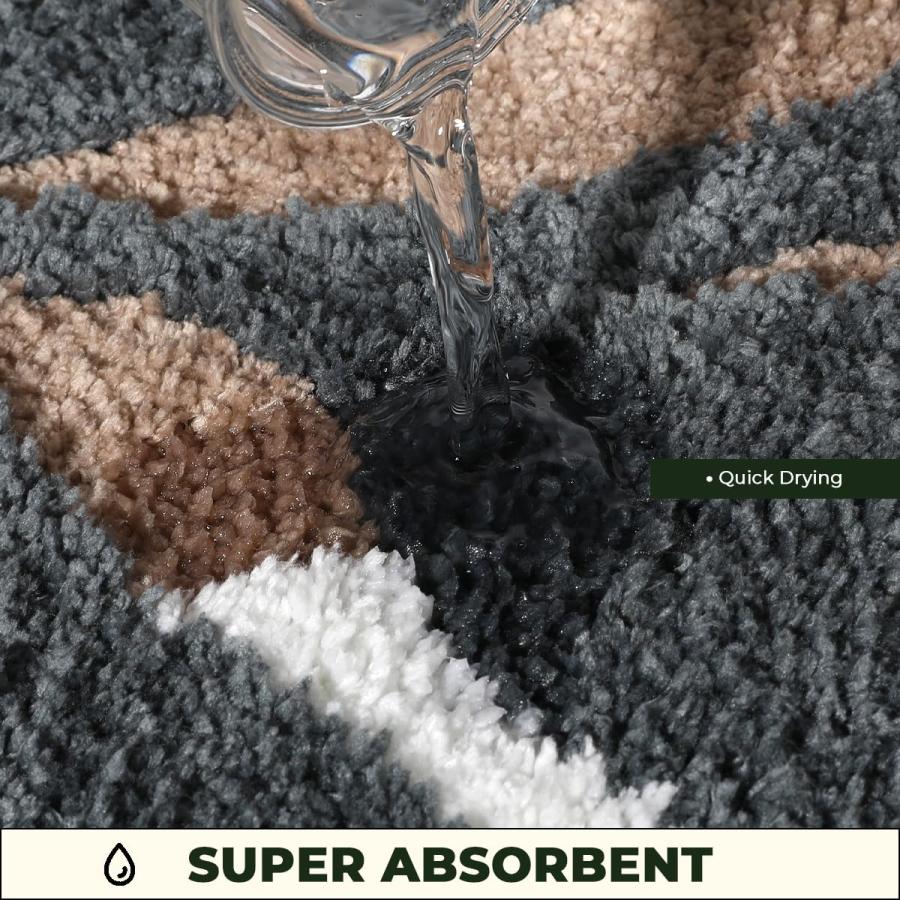 【並行輸入品】植物 バスマット 超吸収性 バスルームラグ ノンスリップ 浴室用カーペット 洗濯機洗い可能 厚手 フラシ天バスマット ソフトマイク | ブランド登録なし | 06