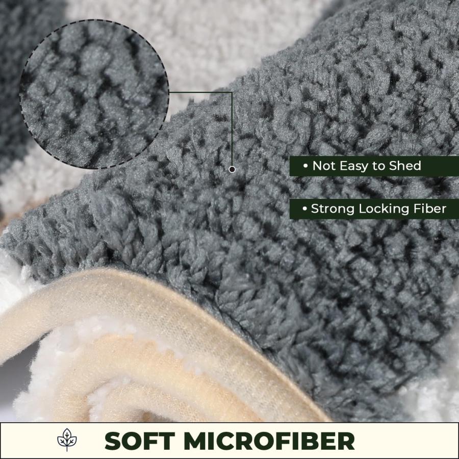 【並行輸入品】植物 バスマット 超吸収性 バスルームラグ ノンスリップ 浴室用カーペット 洗濯機洗い可能 厚手 フラシ天バスマット ソフトマイク | ブランド登録なし | 09