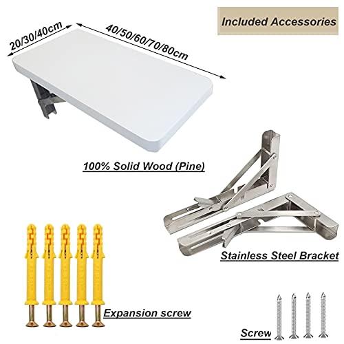 【並行輸入品】CHEWO Wood Wall Mounted Folding Table Kitchen Dining Table Home_4