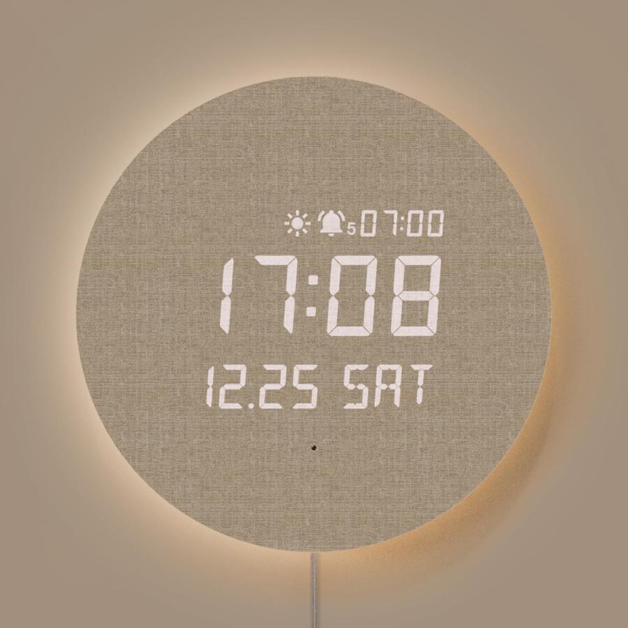 並行輸入品】mooas 満月 バックライト 常夜灯 LED 壁掛け時計
