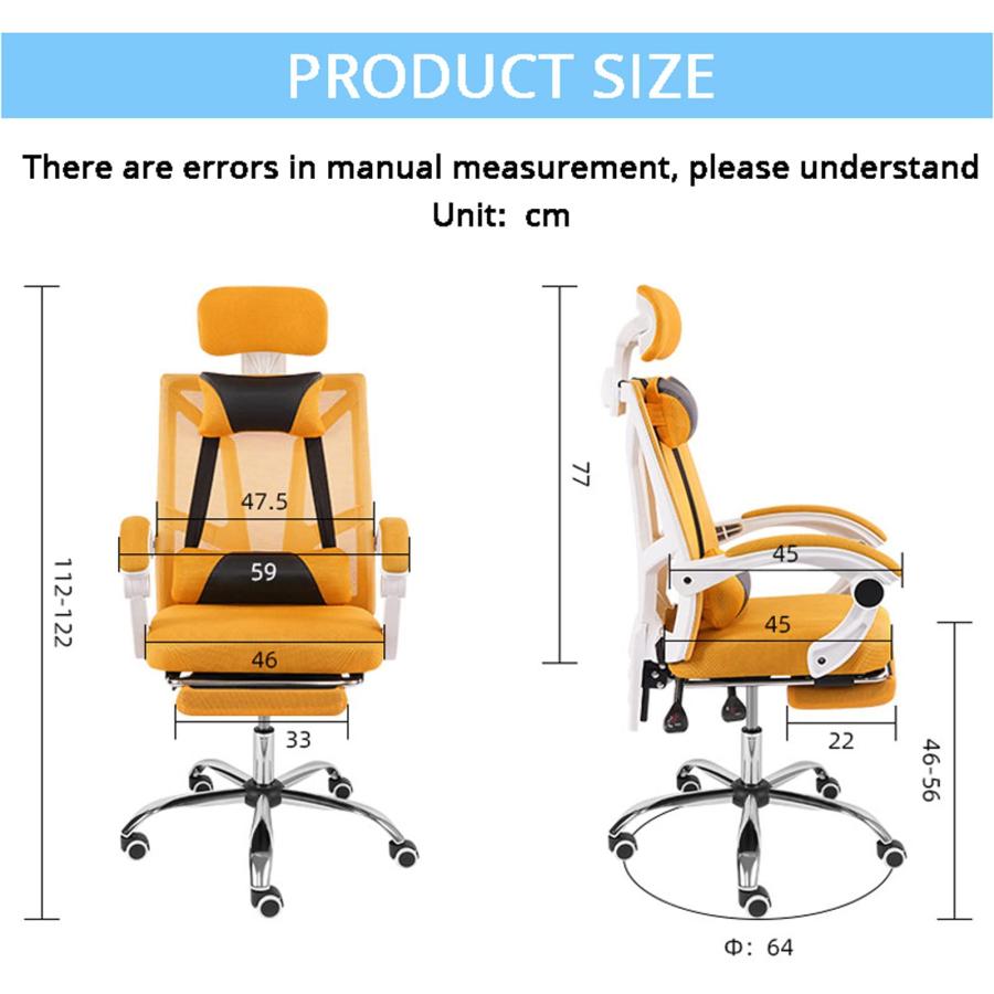 【並行輸入品】FENNVV Ergonomic Office Chair Mesh Computer Chairs Swivel Lift T_3