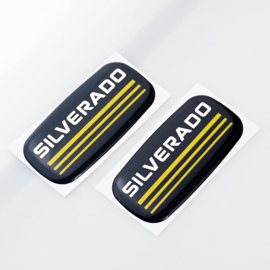 【並行輸入品】2X Silverado Logo Emblem Badge Nameplate Sticker Replacement for_3