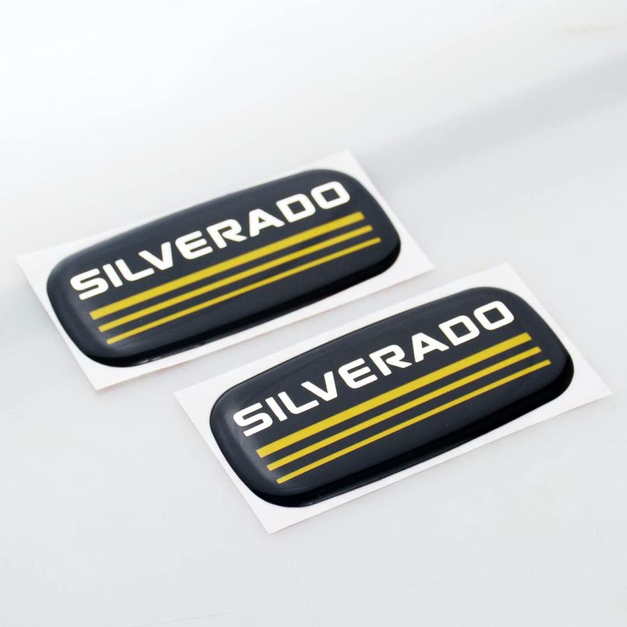 【並行輸入品】2X Silverado Logo Emblem Badge Nameplate Sticker Replacement for_6