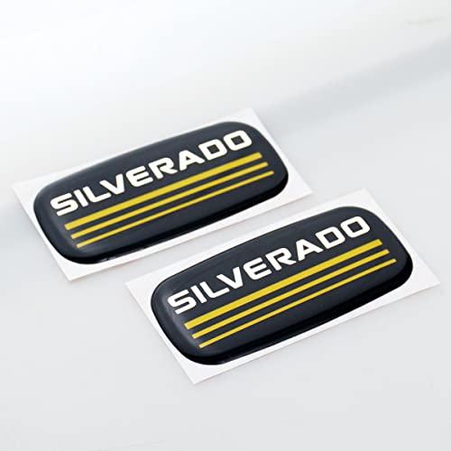 【並行輸入品】2X Silverado Logo Emblem Badge Nameplate Sticker Replacement for_7