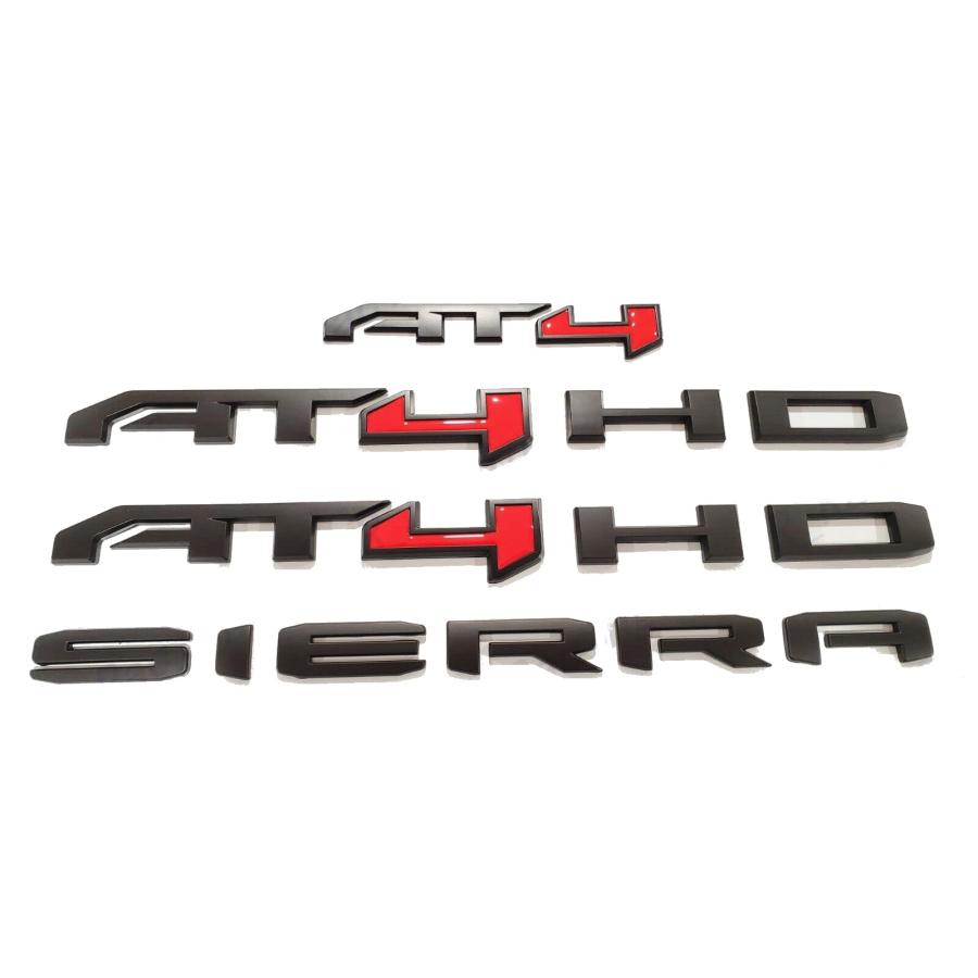 【並行輸入品】4Pc Set AT4 HD Emblem Sierra Letters Badge 3D Sticker Nameplate_6