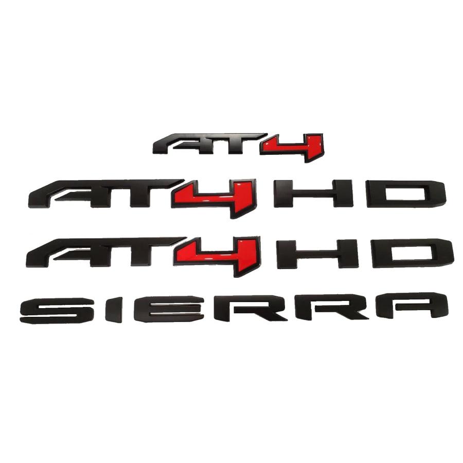 【並行輸入品】4Pc Set AT4 HD Emblem Sierra Letters Badge 3D Sticker Nameplate_9
