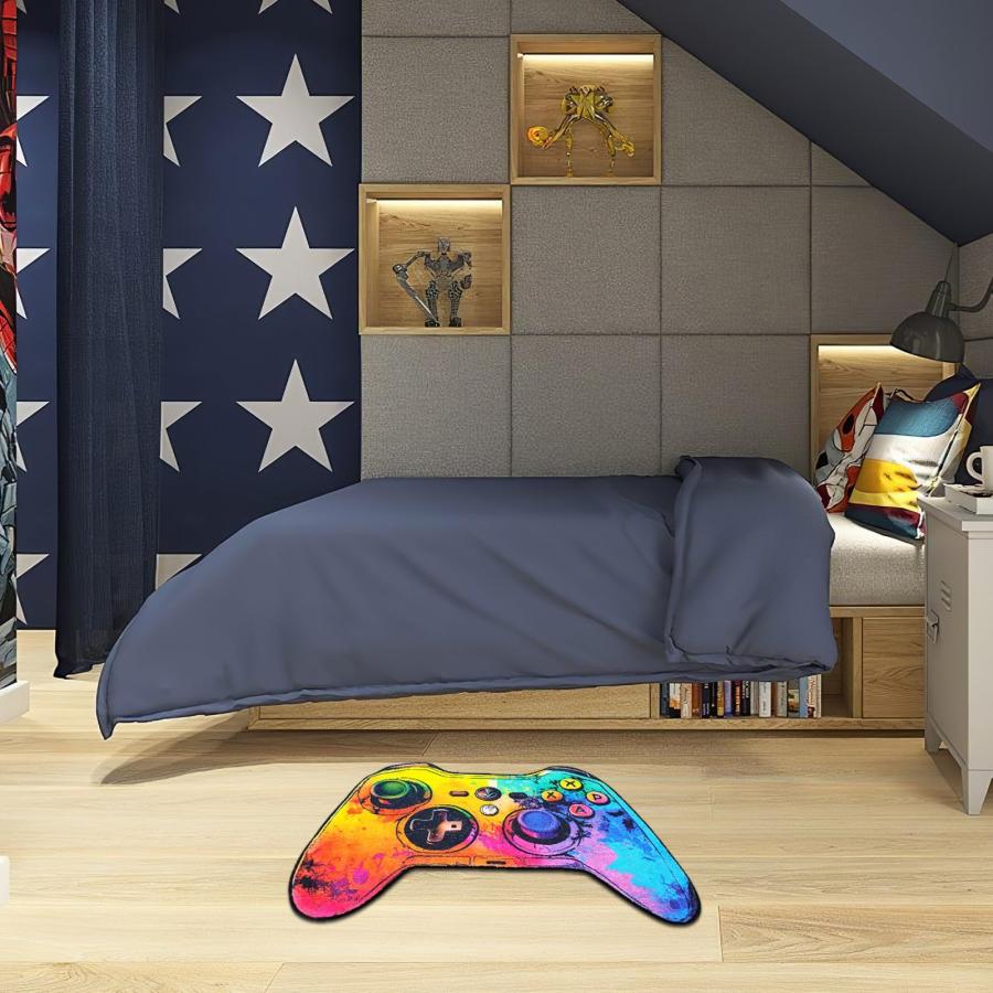 Creative Game Rug Teen Boys Carpet with Game Controller Decorati