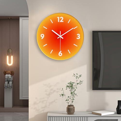 並行輸入品】Dankeit 壁掛け時計 電池式 高品質オレンジ壁時計 ガラス