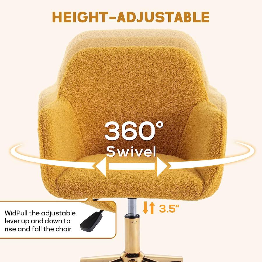 【並行輸入品】NIOIIKIT Home Office Desk Chair  360° Swivel \u0026 Height Adjustable_4