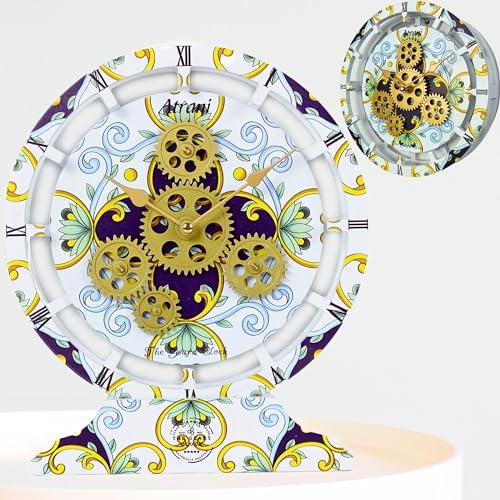 【並行輸入品】The Gears Clock 10インチ イタリアコレクションデスク   動くギア付き壁掛け時計 アマルフィ海岸 (アトラニ)_1